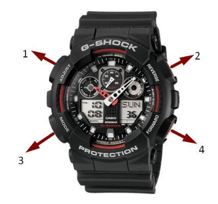 g-shock cambiar hora