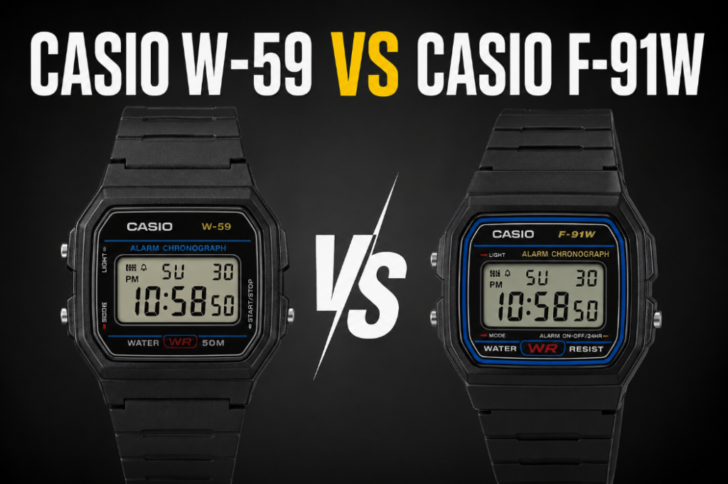 Casio W-59 vs Casio F-91W: ¿Cuál es la mejor opción?